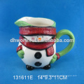 Christmas snowman shape ceramic candle holder for decorations